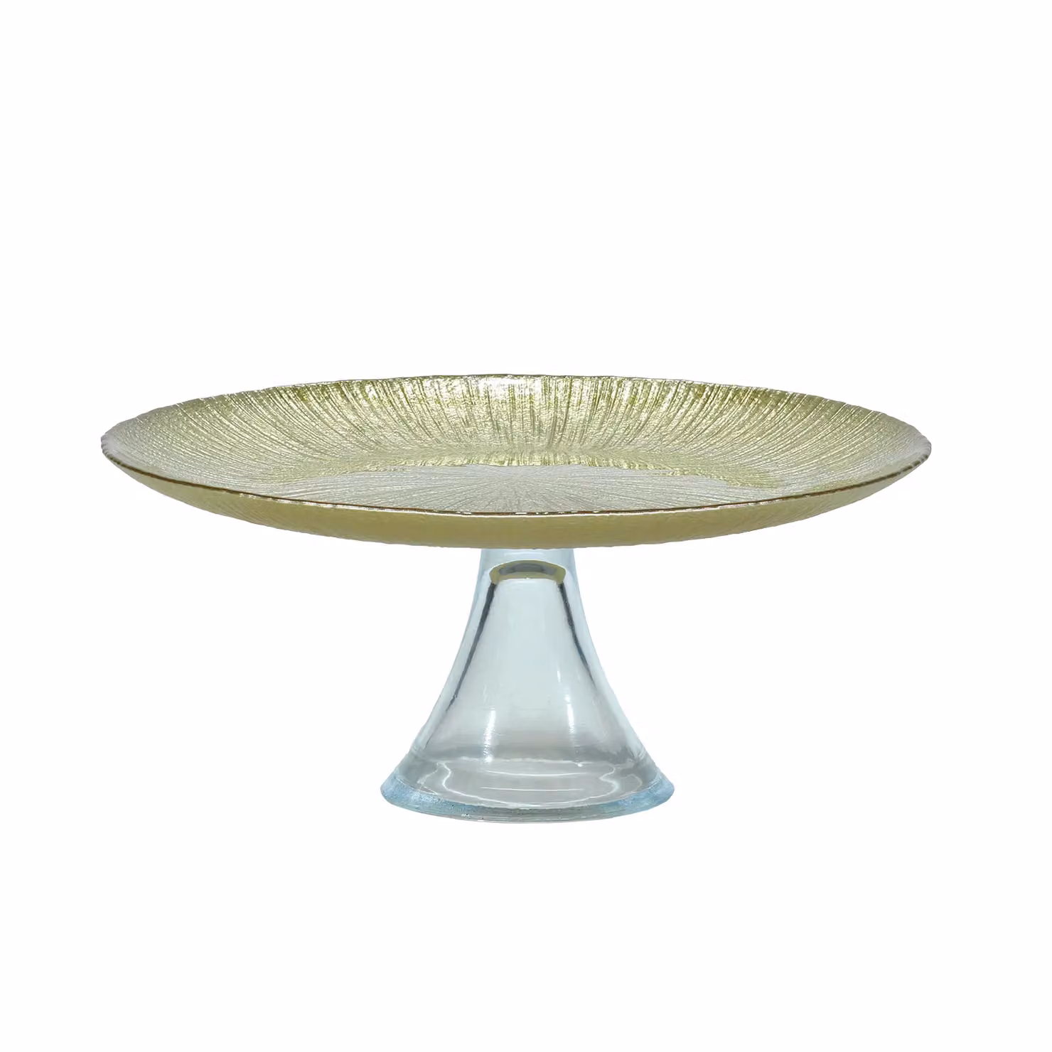 Alzatina rotonda in vetro oro GUSTO CASA, diametro: 28 cm – 1