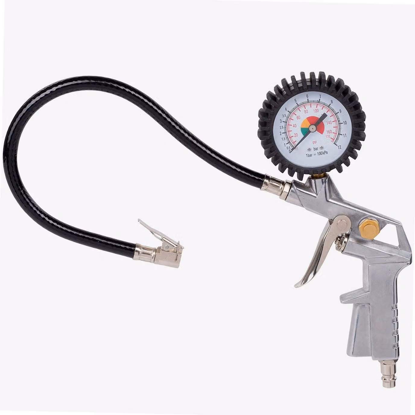 Gonfiaggio pneumatici ad aria compressa Pistola per gonfiaggio pneumatici Manometro 8 bar