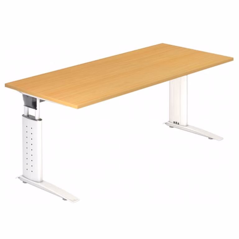 UNDA 19 W - 180 x 80 regolabile in altezza faggio/bianco
