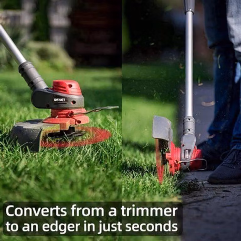 Accu Grastrimmer – 20V, batteria agli ioni di litio – Lunghezza regolabile e testa del trimmer rotante – 25 cm