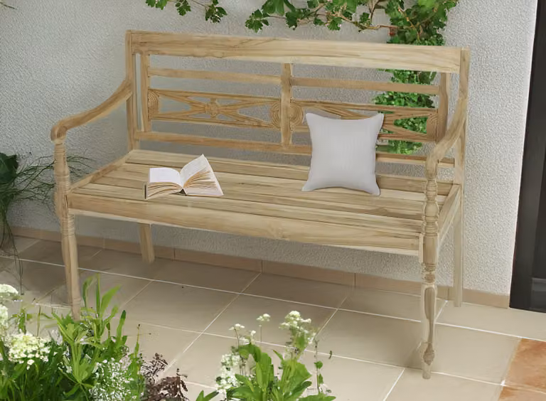 Panca da giardino Garden Pleasure Sumatra 940228 legno marrone 120,0 cm
