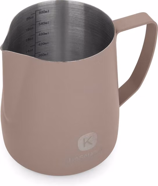 Bricco per latte KASANOVA in acciaio inox beige, 600 ml