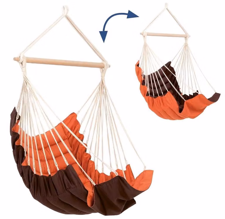 AMAZONAS XXL Sedia pensile reversibile California Terracotta American Style Seduta circa 170 x 70 cm
