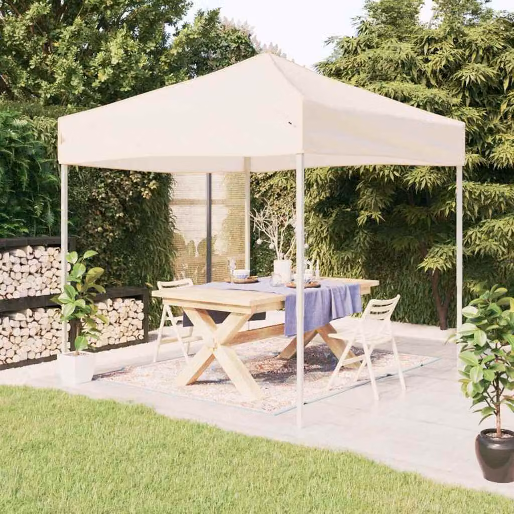 vidaXL Tenda per Feste Pieghevole Beige L: 3 x P: 3 m, H: 2,45 m