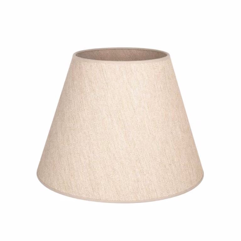 Paralume Cone, beige, altezza 30 cm, tessuto Cone Duolla, Crema / Ambra, Tessuto / Stoffa / Seta
