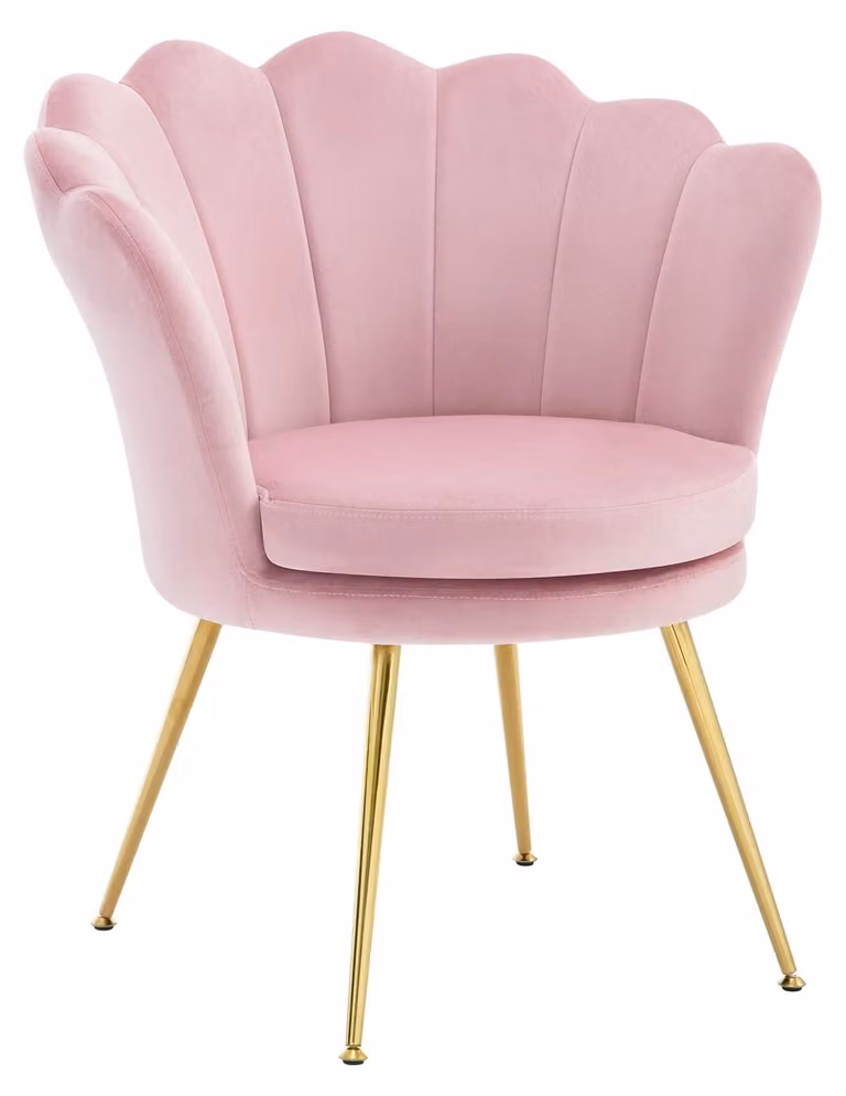 Poltrona relax - Sedia da ufficio - Poltrona da lettura - Sedia da trucco - Rivestimento - Robuste gambe in metallo
