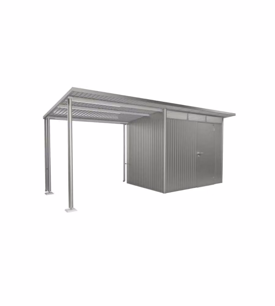 Biohort Tendalino laterale L per casette AvantGarde A2 A6 argento 243x260 cm
