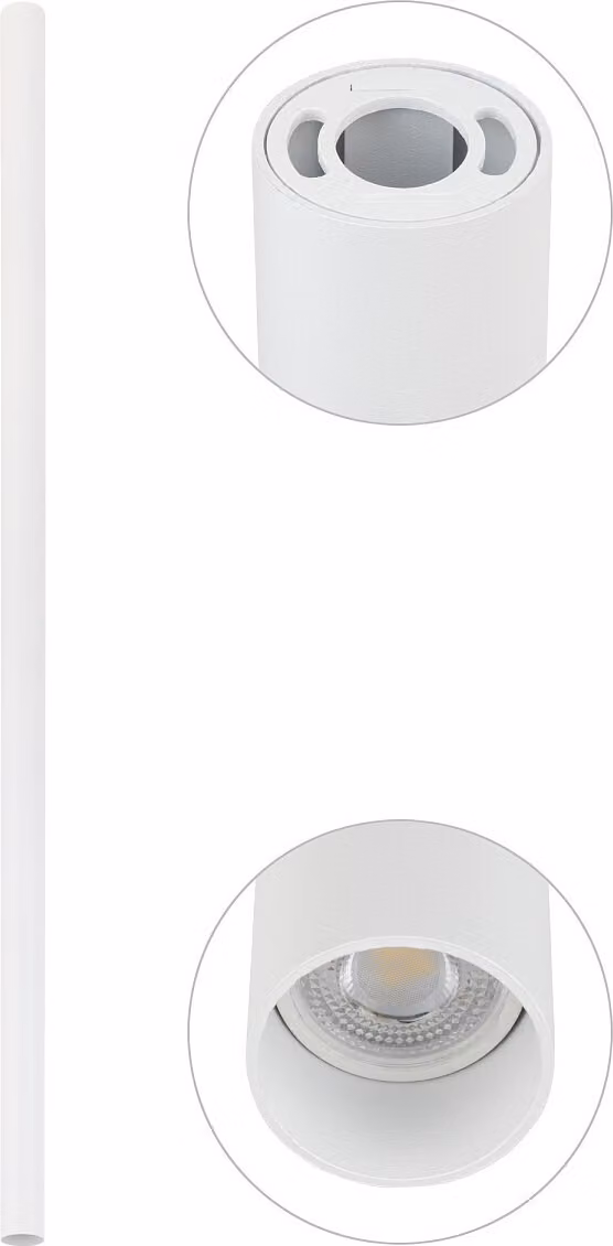Faretto spot FOURTY bianco 1xGU10x10W in alluminio, dimensioni: 110x5x4 cm, IP20, Nowodvorski Lighting