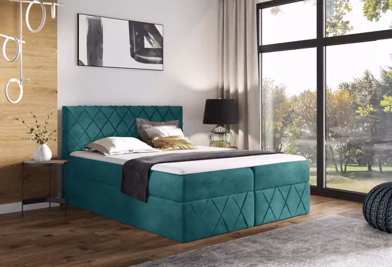 Luxus Designer Polsterbett Bett Betten Designerbett 160x200cm Boxspring