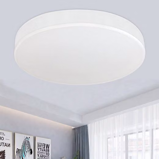 ZMH LED plafoniera soggiorno tondo tessuto bianco, lampada moderna camera da letto 3000K 12W bianco caldo Ø30cm per cucina corridoio camera da letto soggiorno