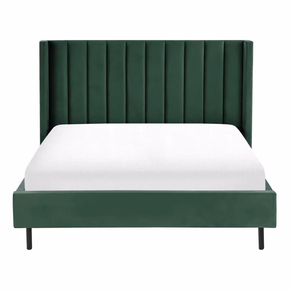 Letto matrimoniale Beliani in velluto verde con cassettiera stile moderno L/P/H: 140 x 200 x 115 cm – 2