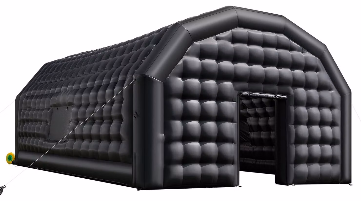 Tenda gonfiabile per feste SucceBuy 9x6x4 m, tenda a cubo per discoteca, locale notturno, gazebo per matrimoni con ventilatore da 1100 W, sacchi di sabbia, 2 finestre, ideale per feste, compleanni, matrimoni, colore nero