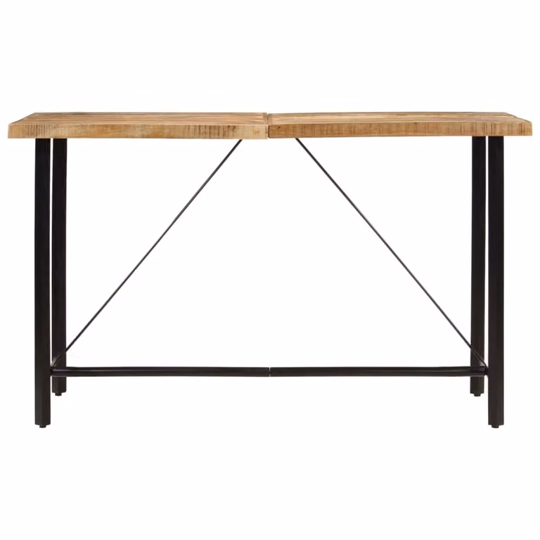 Tavolo da bar 180x70x107 cm in legno massiccio di mango e ferro