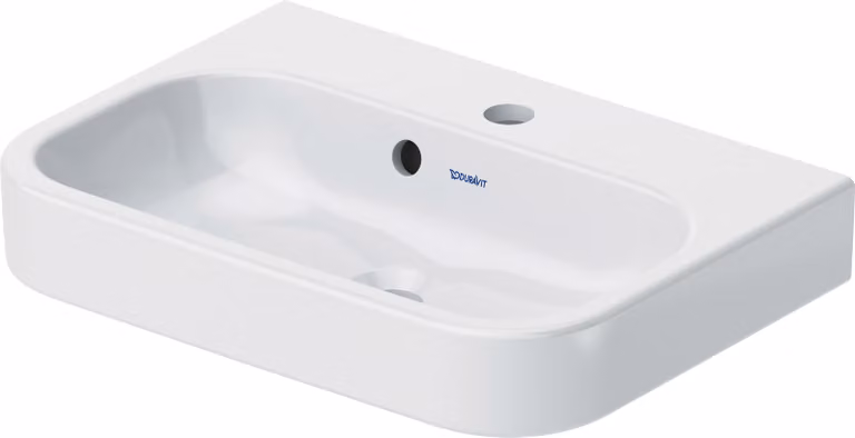 Duravit lave-mains pour meubles Happy D.2, 50 cm, avec trop-plein, avec plage pour robinetterie, 1 trou pour robinetterie, 0710500000, 0710500000