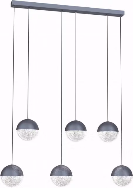 Lampadario Candellux Furni 6 LED integrati grigio 4000K