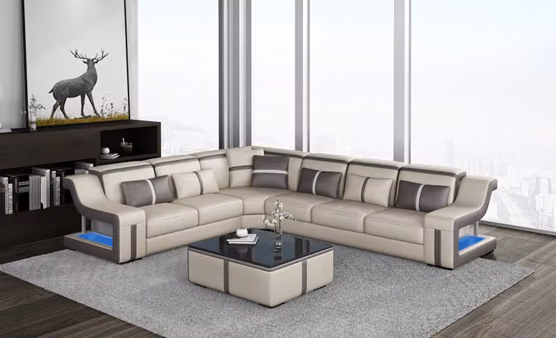 Sofa Couch Polster Sofas Couchen Landschaft Möbel Sitz Eck Garnitur L-Form