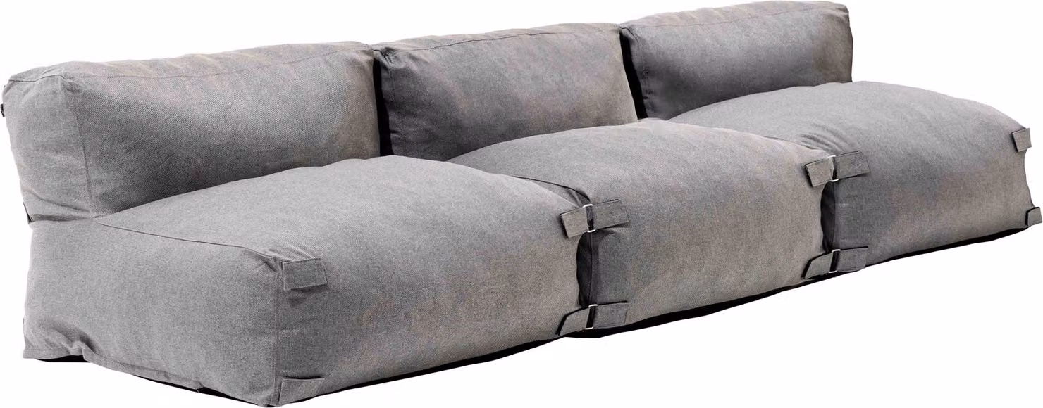 Mobile da giardino modulare grigio a 3 posti - Oviala Mixi