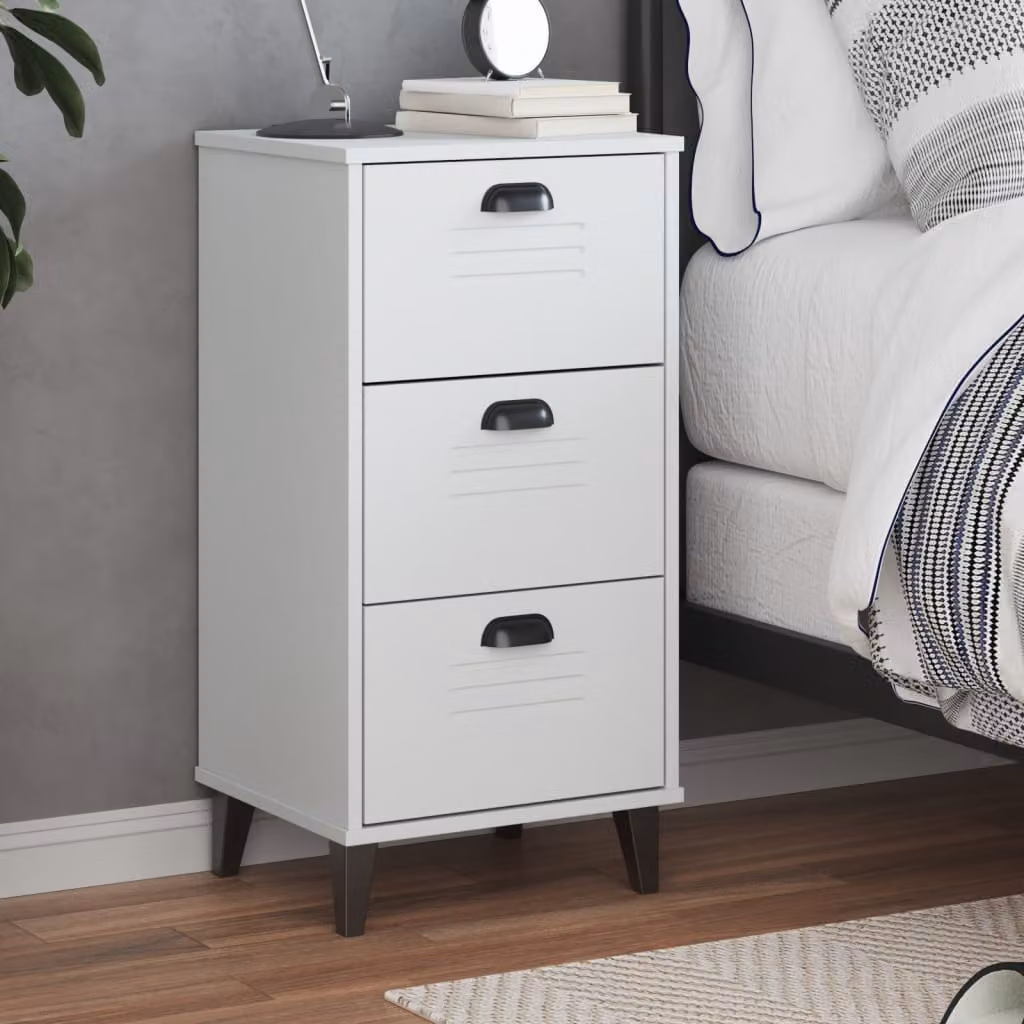 Comodino sospeso vidaXL VIKEN Bianco in legno e MDF