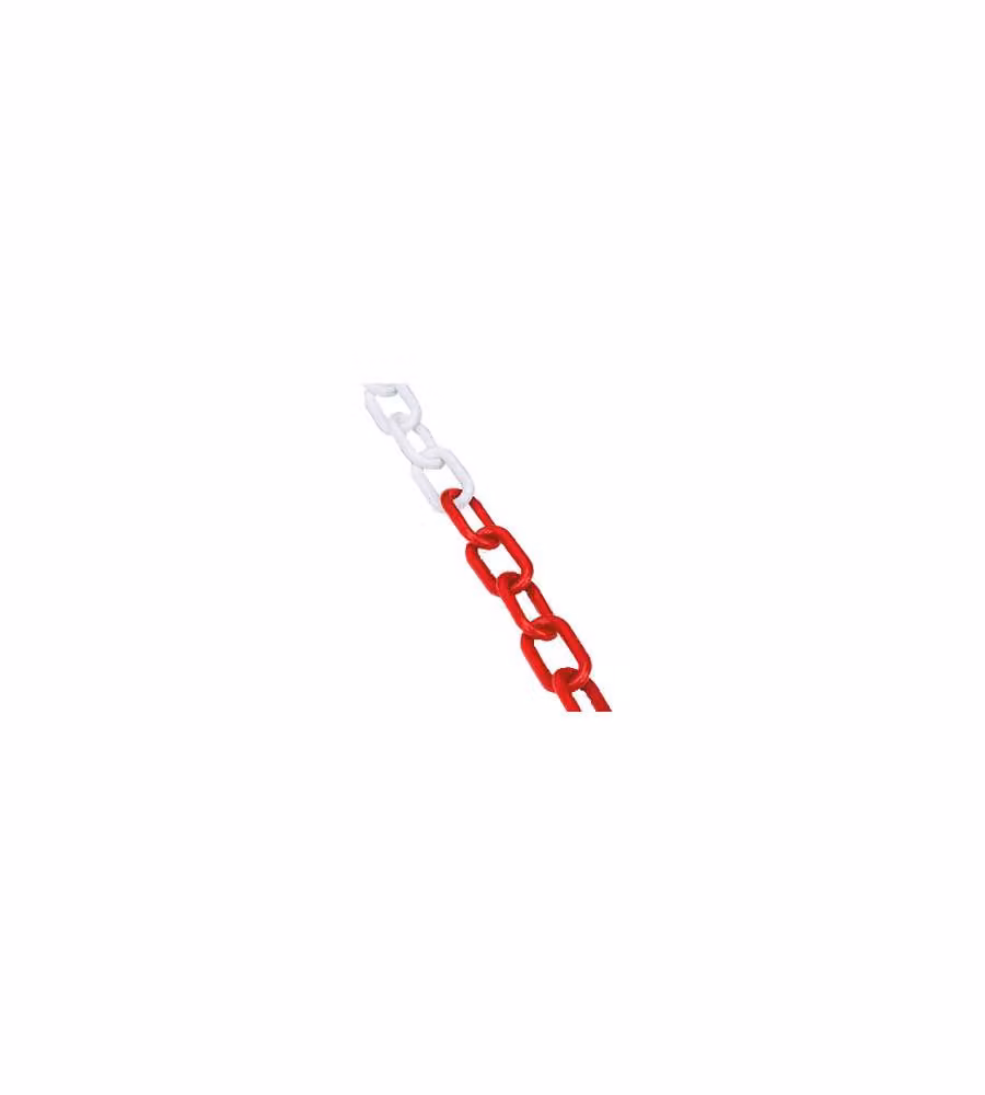 Catena Plastica Bianca Rossa 8mm - Vendita al metro per uso esterno