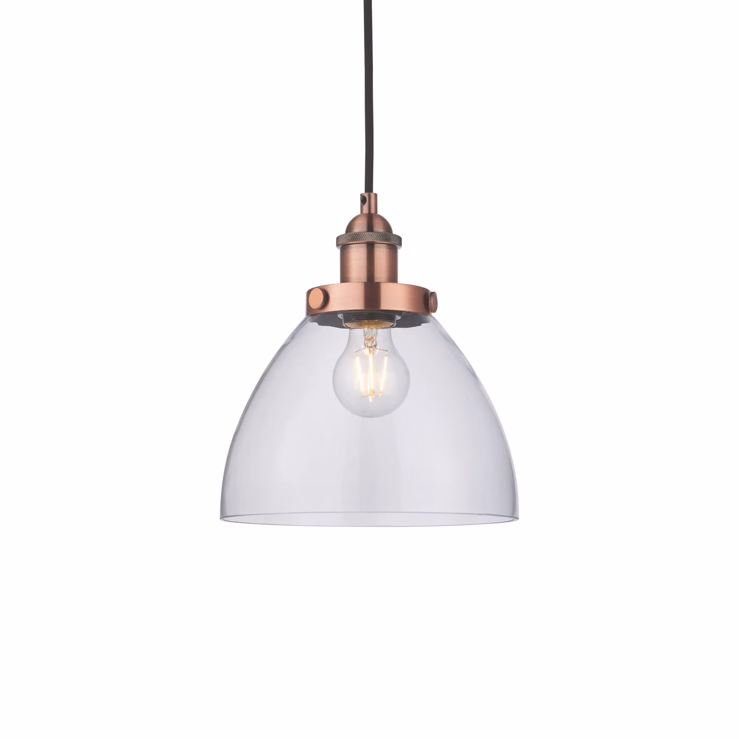 Lampada a sospensione Hansen | 1 lampadina | 40 W E27 | Metallo/vetro