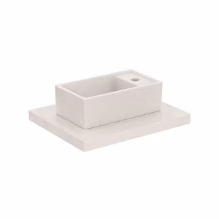 Ideal Standard Tempo - Lavabo da appoggio, 370x210 mm, senza sfioratore, 1 foro per rubinetto a destra, bianco E210901