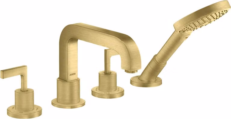 hansgrohe AXOR Citterio Armature d'arête de carrelage à 4 trous avec béqu'illes, 39454950, 39454950