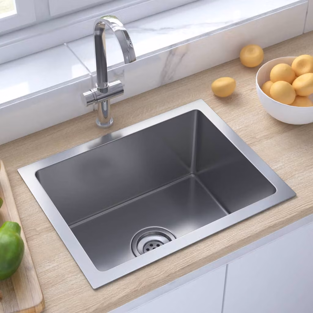 The Living Store Lavello da incasso artigianale in acciaio inox