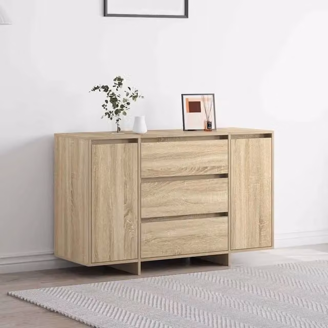 Credenza moderna vidaXL in legno MDF marrone per soggiorno e sala da pranzo L: 120 cm, P: 41 cm, H: 75 cm