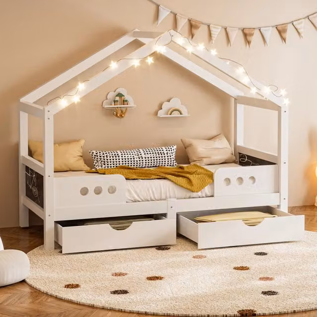 letto per bambini legno bianco 95 x 207;5 cm