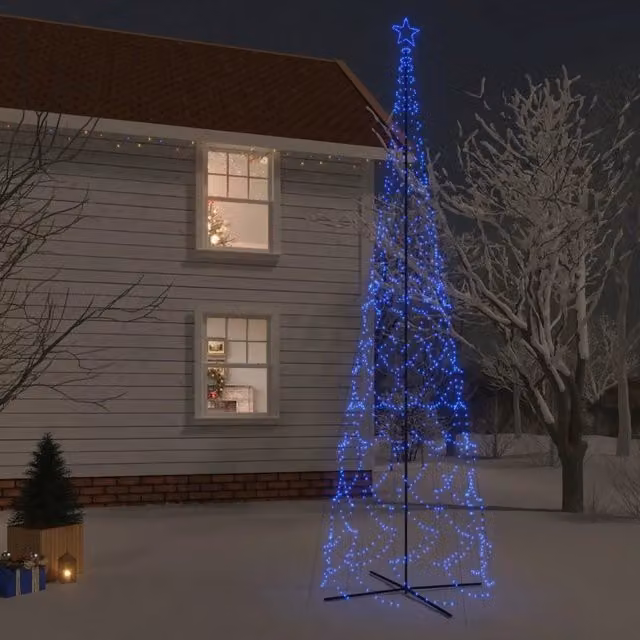 Albero di Natale a Cono blu con 3000 LED vidaXL H: 230 cm, L: 80 cm