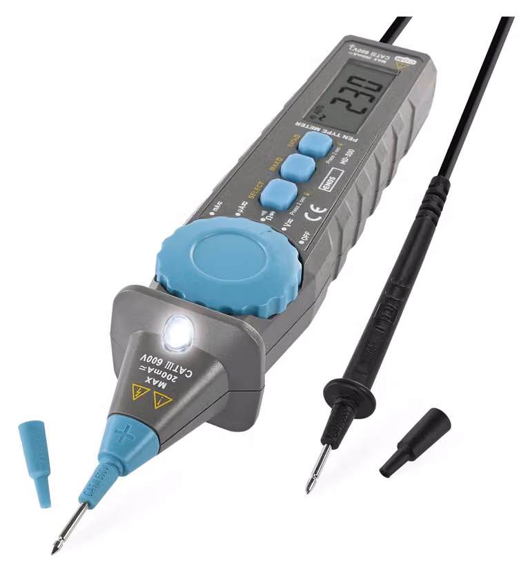 Multimetro digitale EMOS CAT III 600 V con puntali, 2000 conteggi, AC, DC, funzione di memorizzazione, test di continuità, resistenza, diodi, inclusa batteria, modello M3216N