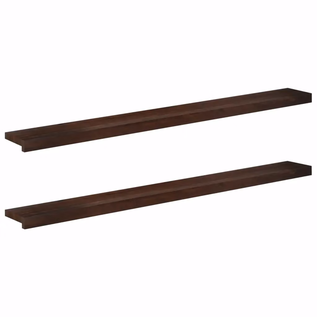 Set di 2 soglie per finestre in legno marrone vidaXL L: 160 cm, P: 20 cm, H: 2 cm – 2