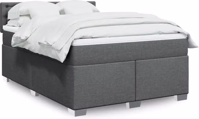 Letto Ibrido con Materasso vidaXL Grigio e Bianco L/P: 160 x 200 cm