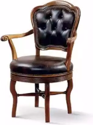 Büro Sessel Luxus Stuhl Bürostuhl Kunstleder Designer Sessel Holz Möbel