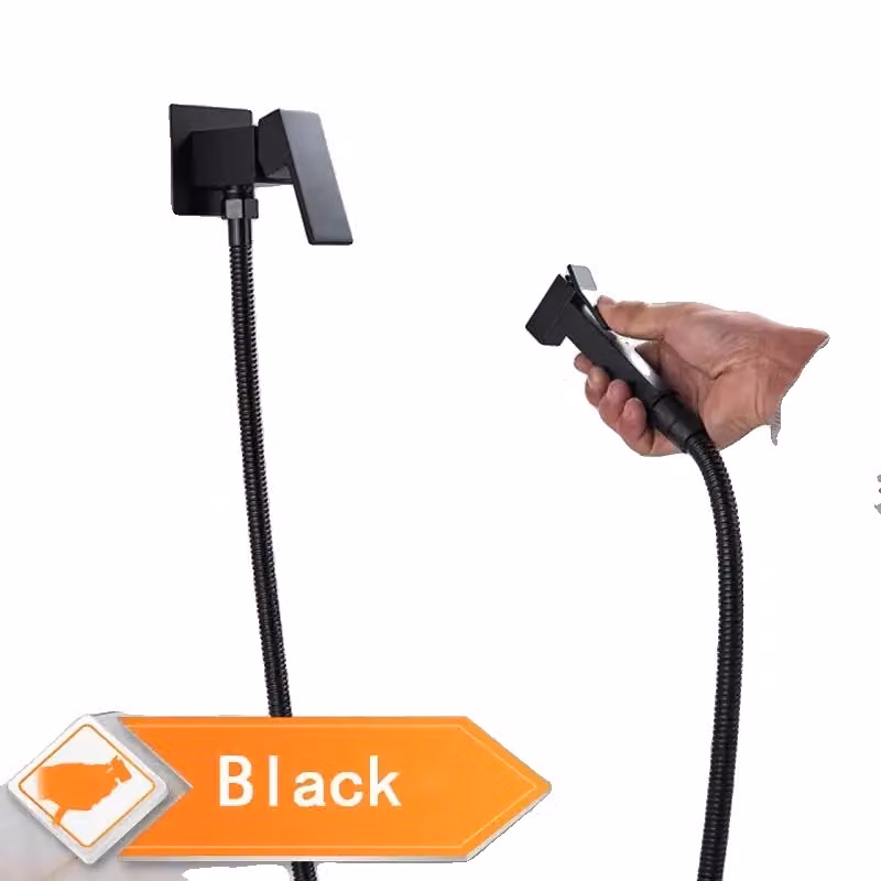 Miscelatore a parete per bidet, varie superfici, , nero A