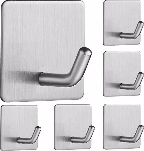 Ganci autoadesivi (6 pezzi), senza tubetto, impermeabili, sacchetti per cucina e bagno, nastri autoadesivi, sacchetti per cucina e bagno, senza tubetto, impermeabili, per cucina e bagno
