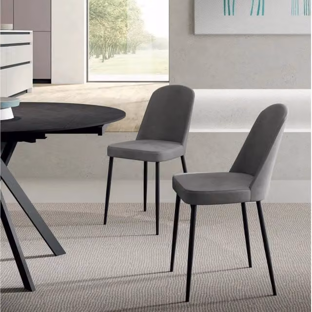 Set di 4 Sedie in soft-touch Tamara 52cm X 45cm H 85cm Stones