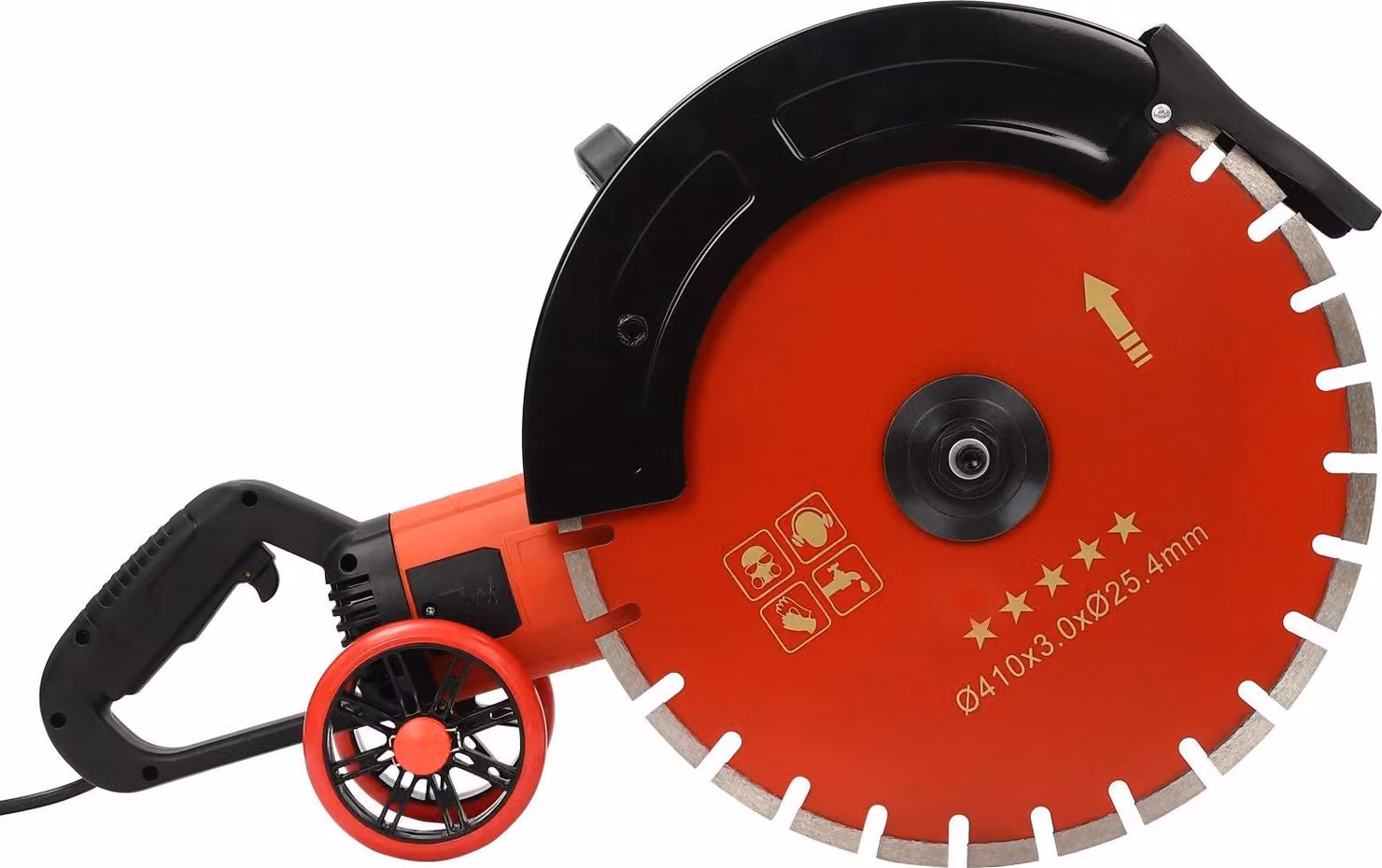 Scanalatrice elettrica per muri/scanalatrice - Sega circolare per scanalature - Lama da 40,6 cm - 4000 W - 3000 giri/min - Spina UE da 220 V - Rossa