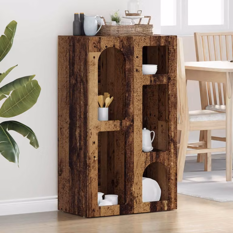 Credenza moderna vidaXL ELST in legno vecchio marrone L 59 cm, P 35 cm, H 100,5 cm