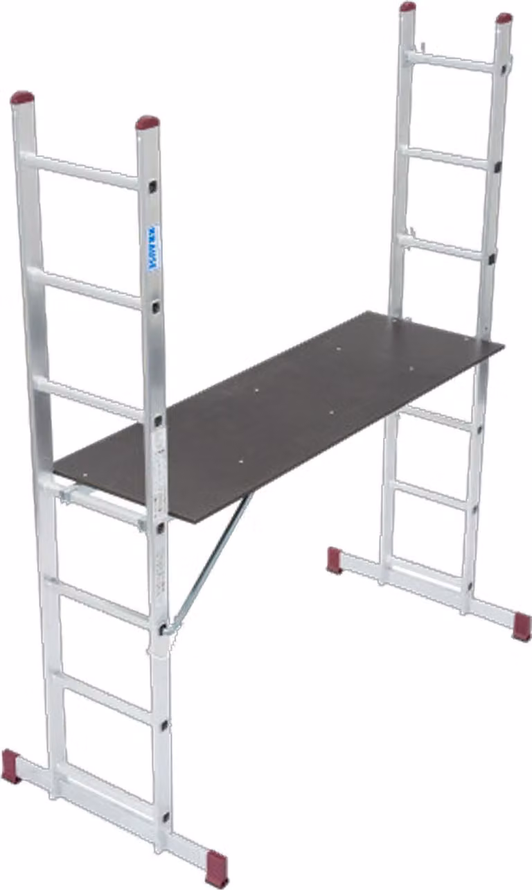 KRAUSE 082107 Leitergerüst m. Rollen 2x7 Sp.