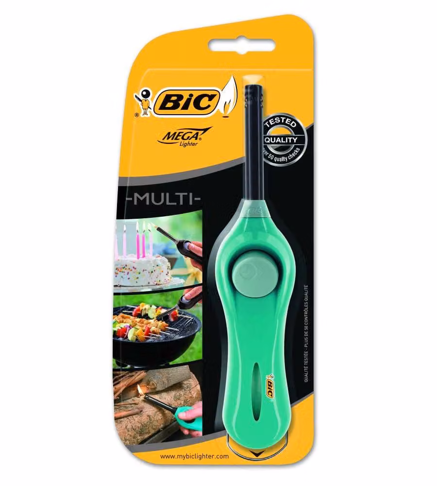 BIC Megalighter Accendigas Design Assortito per Candele e Grigliate 23 cm