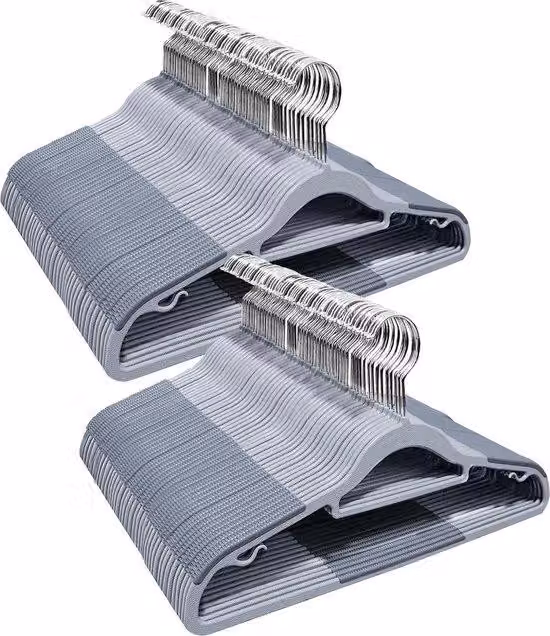 Appendiabiti Kleerhangers antiscivolo 42 cm grigio argento