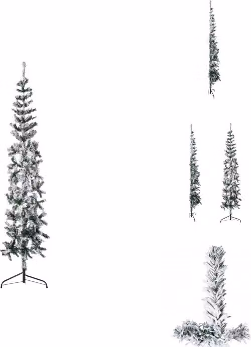 vidaXL Mezzo albero di Natale artificiale con neve sottile 210 cm - Alberi di Natale