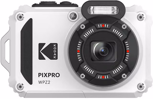 Fotocamera digitale compatta Kodak PixPro WPZ2 da 16,35 megapixel, Bianco