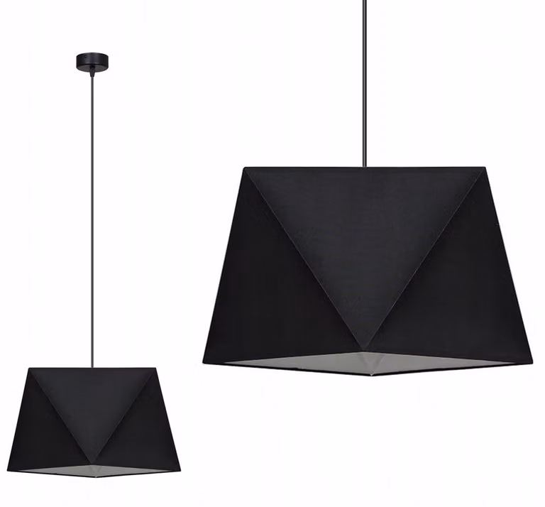 Lampada a sospensione Diamant con paralume in tessuto – Lampada a sospensione moderna Lampada da soffitto Design