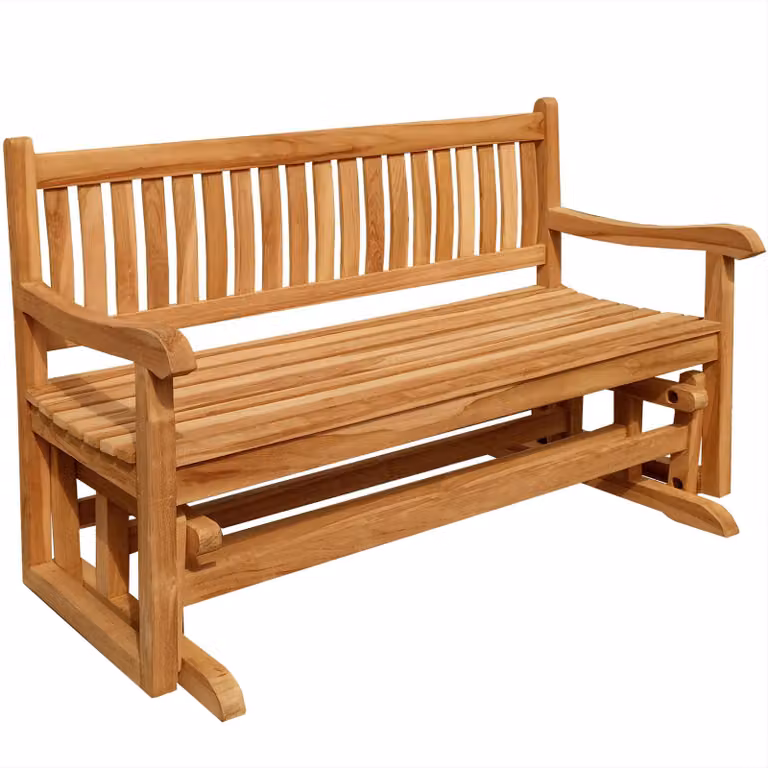 Teak Schaukelbank Roma 150cm Massivholz Wetterfest