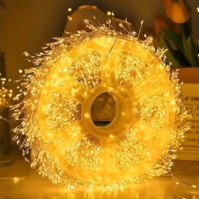 Catena luminosa a LED, colore bianco caldo, 3000 LED