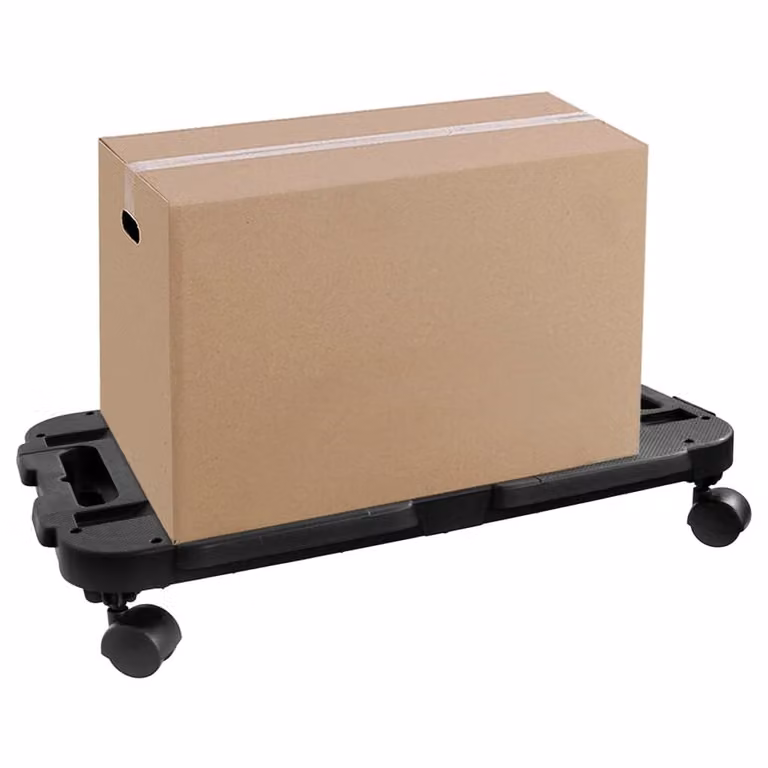 vidaXL Rulli di trasporto 2 pz. Polipropilene nero 200 kg