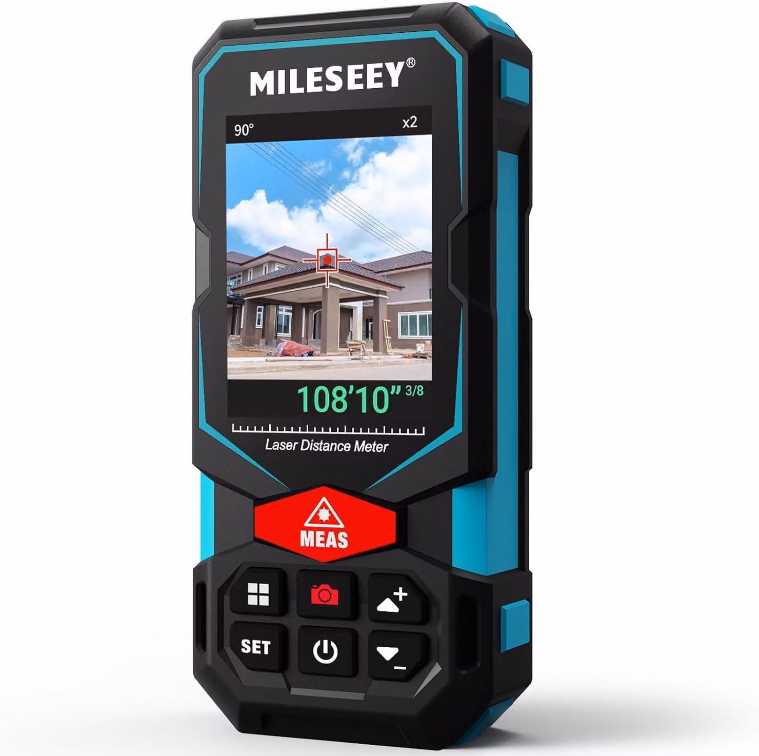Misuratore laser da 328 piedi, misuratore laser multifunzione ricaricabile con telecamera di localizzazione del punto, tecnologia P2P, per misurazioni su lunghe distanze