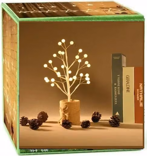 Decorazione Natalizia Albero Led Illuminato Xxl 35 Cm Natale
